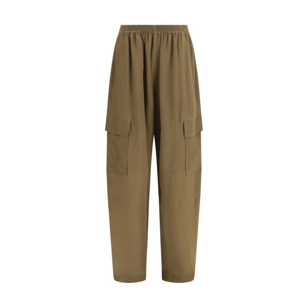 Petar Petrov Brown Silk Cargo Women's Pants